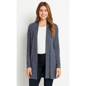 LOFT | Marled Open‎ Front Long Side Slits Cardigan Sweater Sz. XL